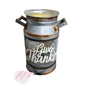 Scentsy Give Thanks Milk Can Wax Warmer‎ IN BOX